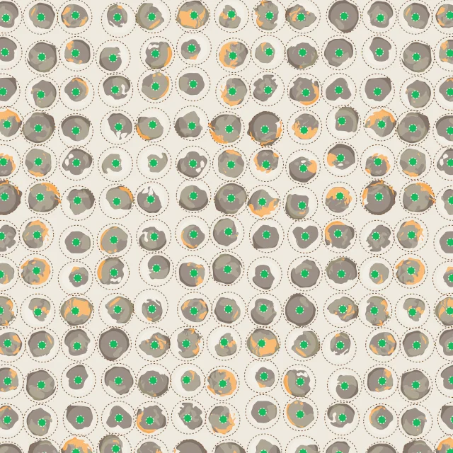 cirkels met gekleurde vlekjes