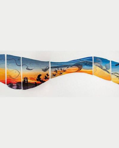 gezamelijk weefwerk dat een stroom verbeeld