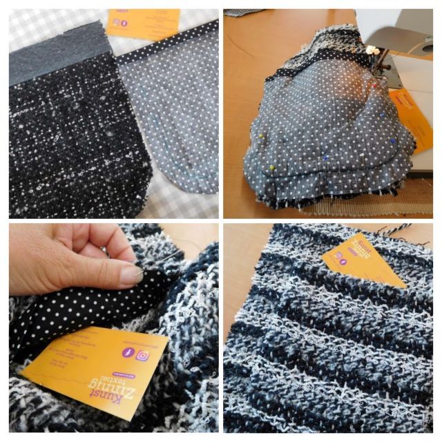 naaien handgeweven stoffen zwart wit tonen